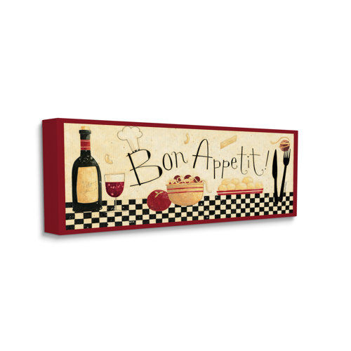 Stupell Industries Bon Appetit Kitchen Framed by Dan Dipaolo Print
